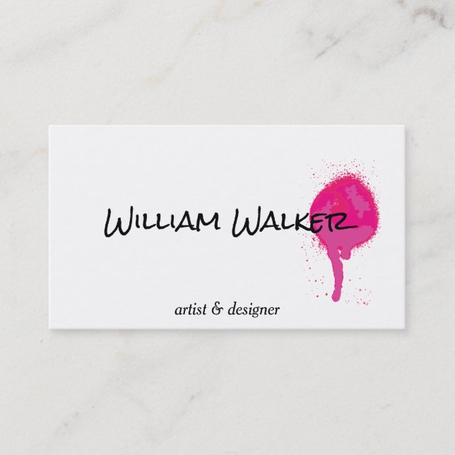 Carte De Visite Spray | Expressive II (rose chaud) (Devant)
