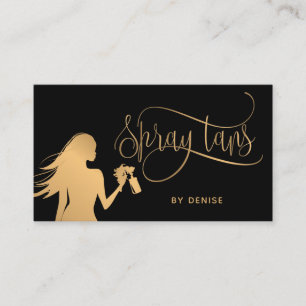 Carte De Visite Spray Tan Mobile Spray Tan Gold Glittering Girl