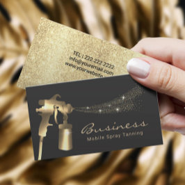 Carte De Visite Spray Tan Modern Gold Service de bronzage mobile