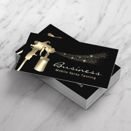Carte De Visite Spray Tan moderne Or Tanning mobile