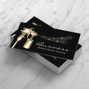 Carte De Visite Spray Tan moderne Or Tanning mobile
