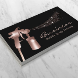 Carte De Visite Spray Tan moderne Rose Gold Tanning mobile