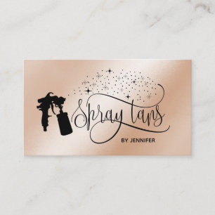 Carte De Visite Spray tan parties scintillant or