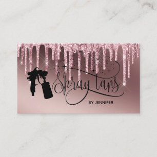 Carte De Visite Spray tan script goutte à goutte parties scintilla