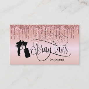 Carte De Visite Spray tan script goutte à goutte parties scintilla