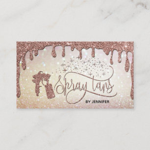 Carte De Visite Spray tan script goutte à goutte parties scintilla