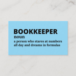 Carte De Visite Spreadsheet Champion - Funny Bokeeper Design