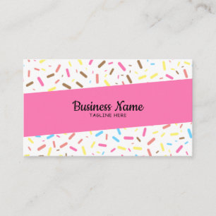 Carte De Visite Sprinkings rose simple Frosting Ice Cream Shop