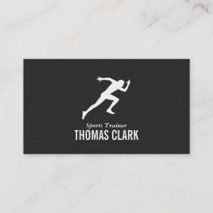 Carte De Visite Sprinter Entraîneur sportif (motif carbone)