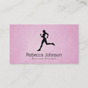 Carte De Visite Sprinter III   Entraîneur sportif (rose)