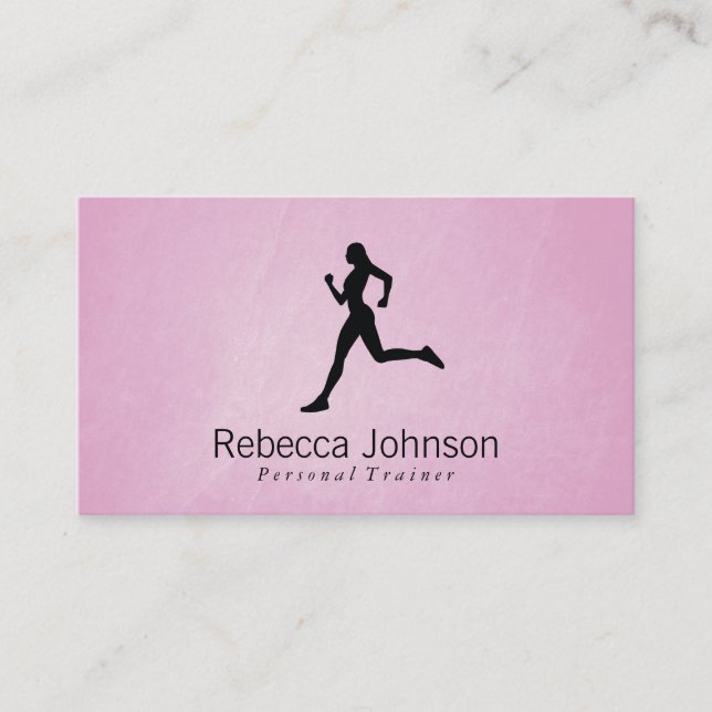 Carte De Visite Sprinter III | Entraîneur sportif (rose) (Devant)