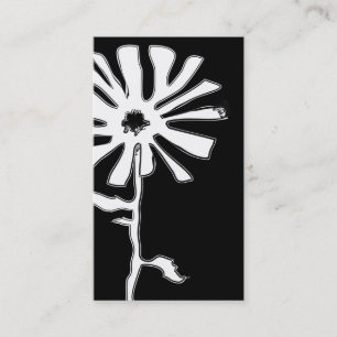 Carte De Visite squiggles de fleurs