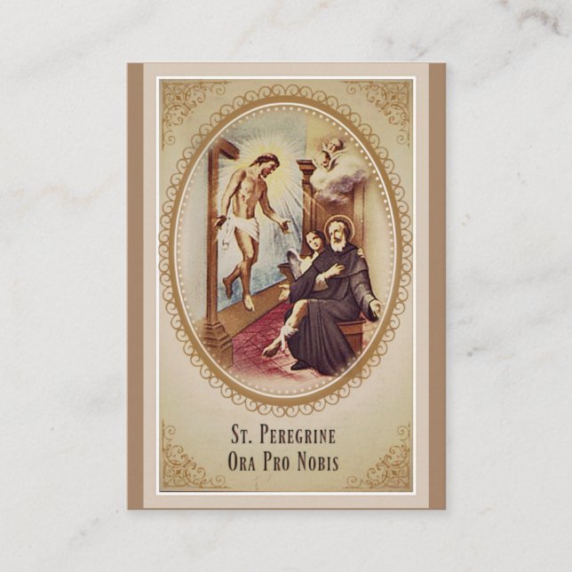 Carte De Visite St Saint patron pérégrin de prière de Jésus de (Devant)