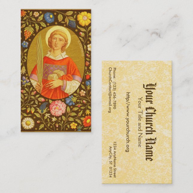 Carte De Visite St. Stephen le ProtoMartyr (PM 08) Norme FB (Devant / Derrière)
