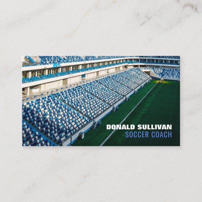 Carte De Visite Stade de Football, Joueur De Football/Entraîneur/R (Devant)