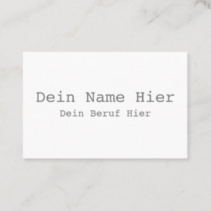 Carte de visite standard