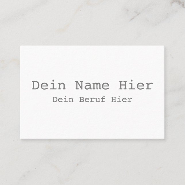 Carte de visite standard (Devant)