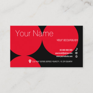 CARTE DE VISITE standard de la collection DOTS ROU