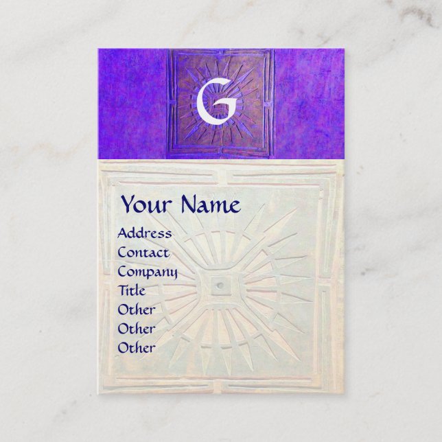 CARTE DE VISITE STAR DU MATIN, MONOGRAM (Devant)