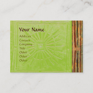 Carte De Visite STAR DU MATIN, vert MONOGRAM