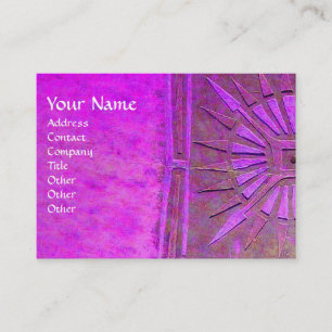 Carte De Visite STAR DU MATIN, violet d'or MONOGRAM