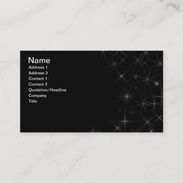 Carte De Visite Starry business card (Devant)