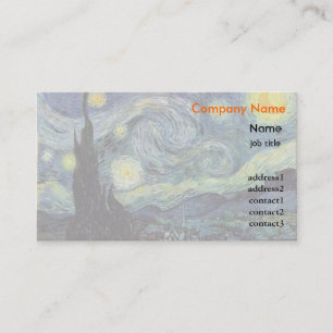 Carte De Visite Starrynight, Vincent van Gogh