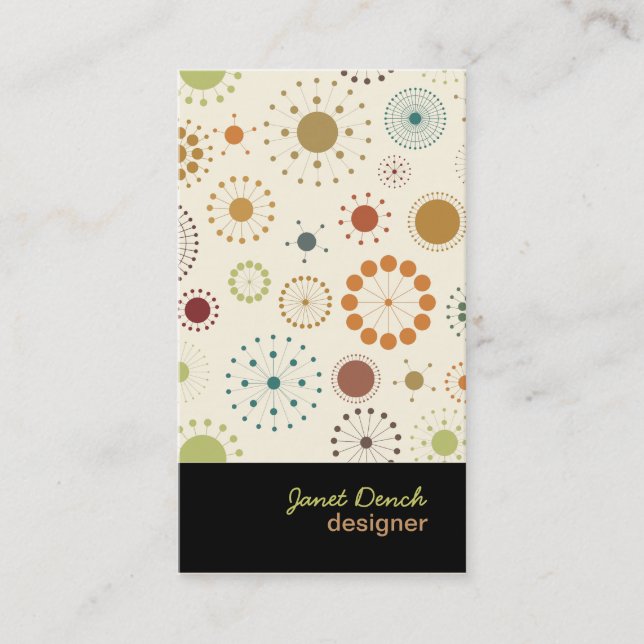 Carte De Visite Stars Rétro PixDezines (Devant)