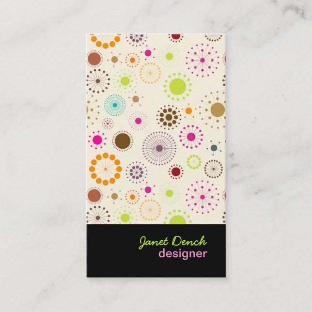 Carte De Visite Stars Rétro PixDezines (Devant)