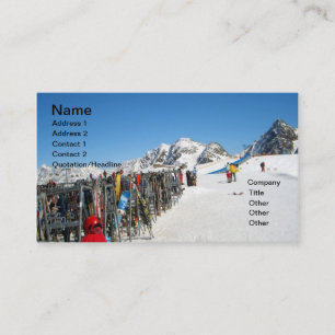 Carte De Visite Station de sports d'hiver alpine, Alpes Autriche