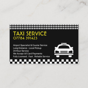 Carte De Visite Station de taxi/conducteur, listes des prix
