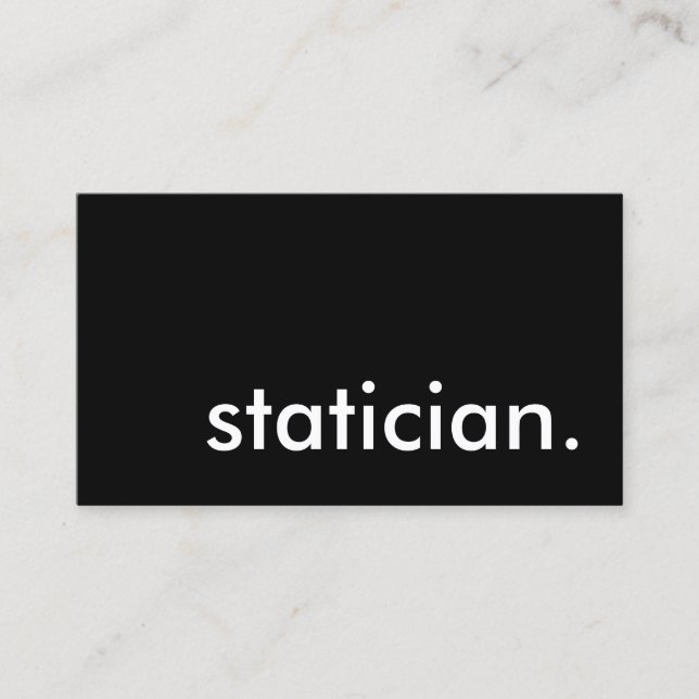Carte De Visite statisticien. (Devant)