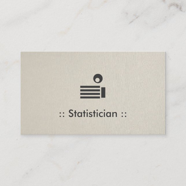 Carte De Visite Statisticien simple professionnel élégant (Devant)