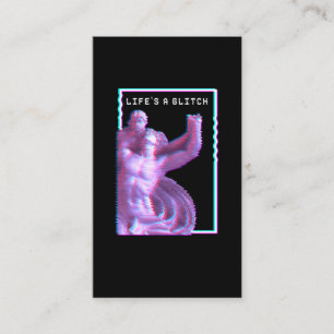 Carte De Visite Statue grecque antique Glitch Vaporwave esthétique