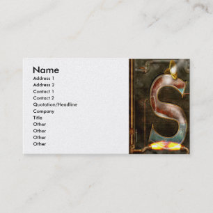 Carte De Visite Steampunk - Alphabet - S pour Steam