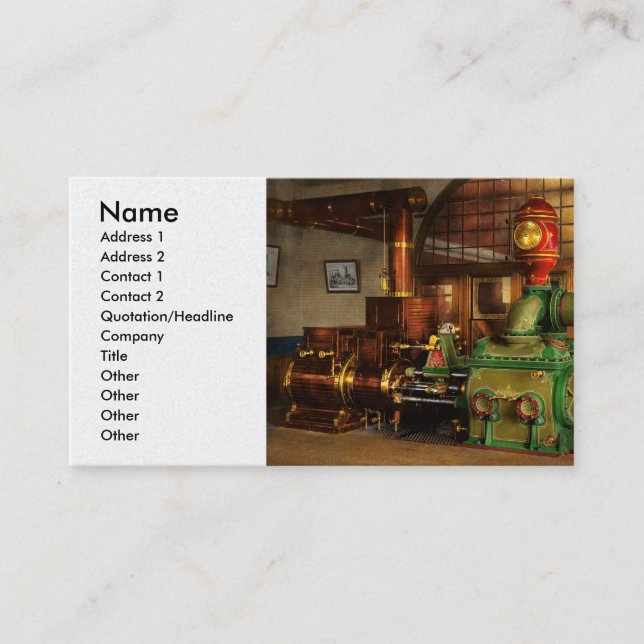 Carte De Visite Steampunk - Pompe à vapeur en duplex Worthington 1 (Devant)