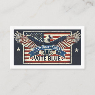 Carte De Visite Stop Project 2025 - Vote Blue