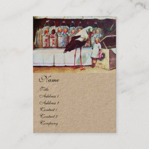 Carte De Visite STORE AVEC BÉBÉS, Papier Kraft BABY SHOWER