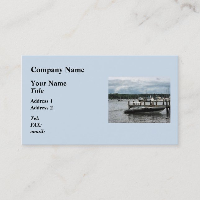 Carte De Visite Stormy Day à Harbour Essex CT (Devant)