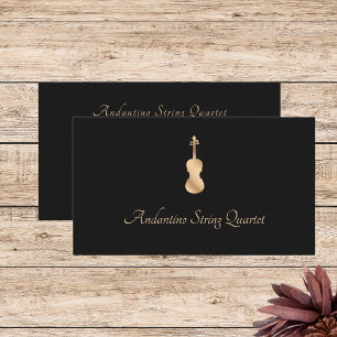 Carte De Visite String Quartet Gold Violon Professional