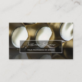 Carte De Visite Structures Abstraites en alliage d'or argenté