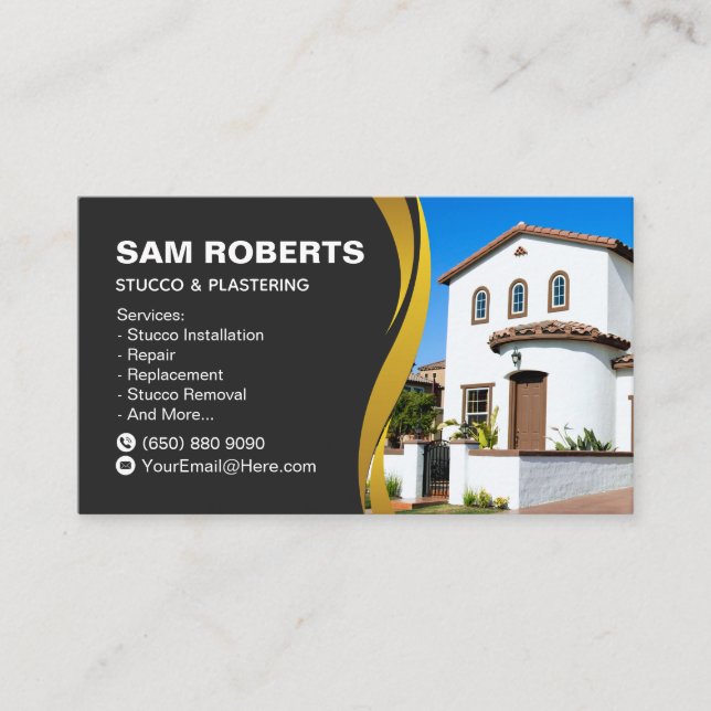 Carte De Visite Stucco Business Card Plastering (Devant)