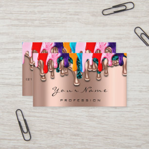 Carte De Visite Studio D'Artiste De Nail Dérive Le Maquillage D'