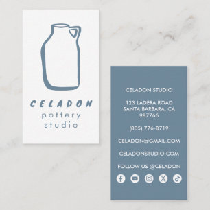 Carte De Visite Studio de céramique POTTERY Icônes élégantes dessi