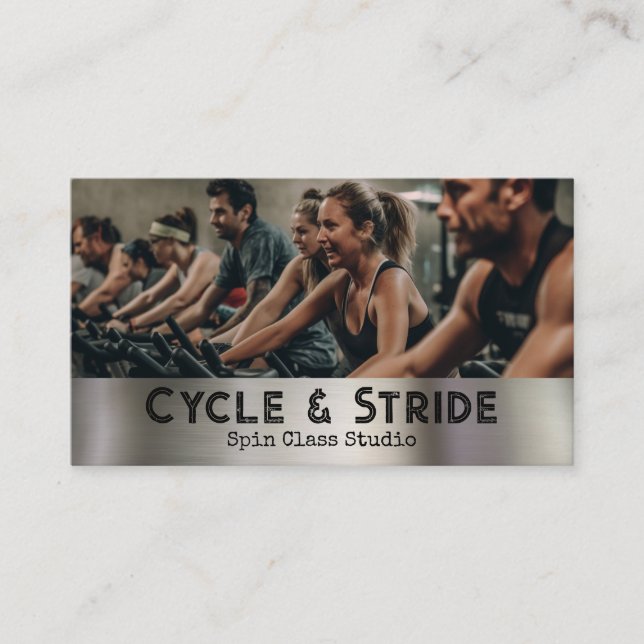 Carte De Visite Studio de classe cyclable en session (Devant)