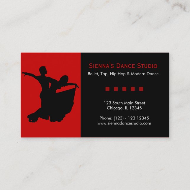 Carte De Visite Studio de danse (Devant)