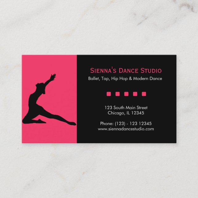 Carte De Visite Studio de danse (Devant)