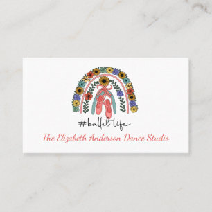 Carte De Visite Studio de danse de ballerine Professeur de ballet 