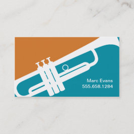 Carte De Visite Studio de musique musicale musicale de Trumpet Pla