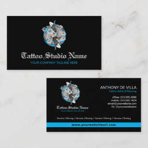 Carte De Visite Studio De Tatouage, Artiste De Tatouage, Tatouage 